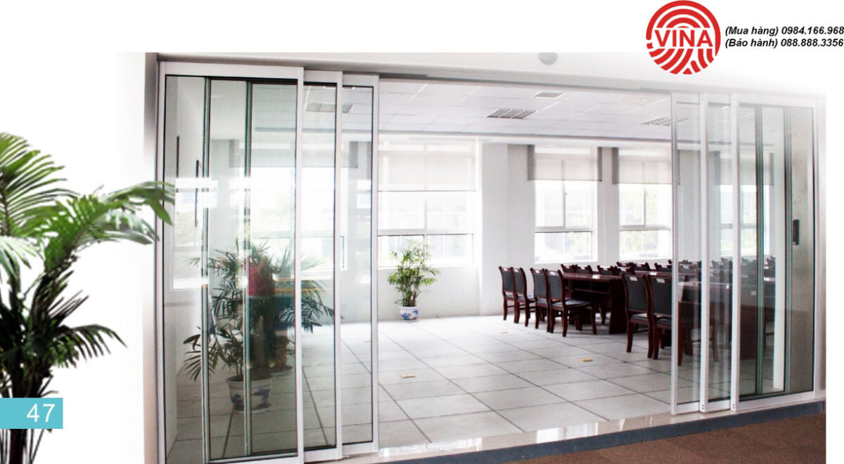 Cửa trượt tự động xếp lớp Hàn Quốc