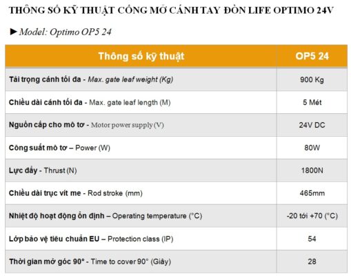 Thông-số-KT-cổng-mở-cánh-tay-đòn-life-optimo-op5-24-italy